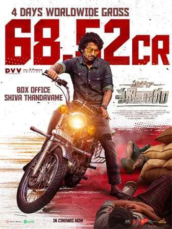 Saripodhaa Sanivaaram opening weekend box office collections